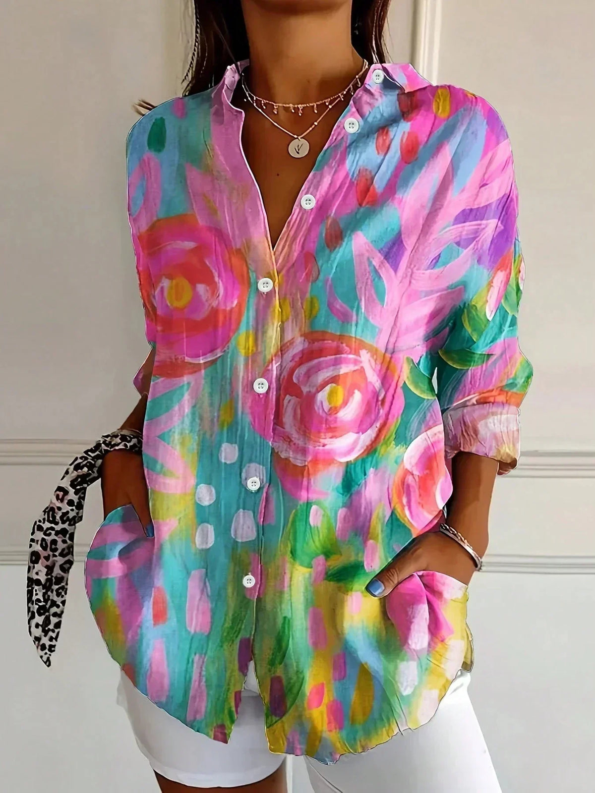 Josie | Women's Colourful Artistic Printed Blouse
