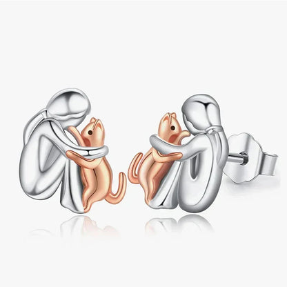 Leila Cat-Inspired Charm Earrings