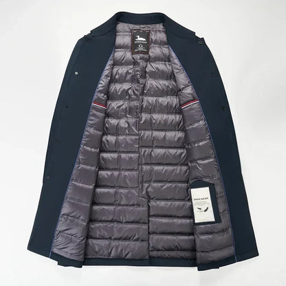 André | Men's Burke Down Trench Coat with 3/4 Sleeve