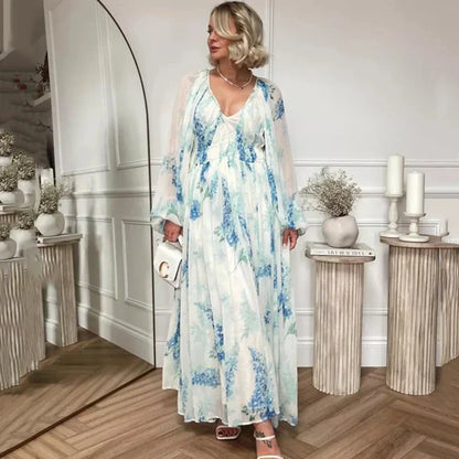 Nora | Women's Blue Ocean Maxi Dress