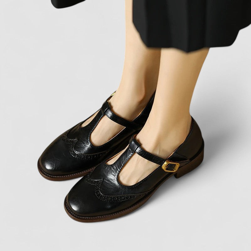Olyssiah | Women's Cushioned Buckle Orthopedic Mary Jane Shoes