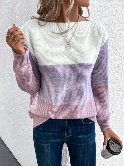 Jade | Women's Relaxed Ombre Jumper with Round Neck