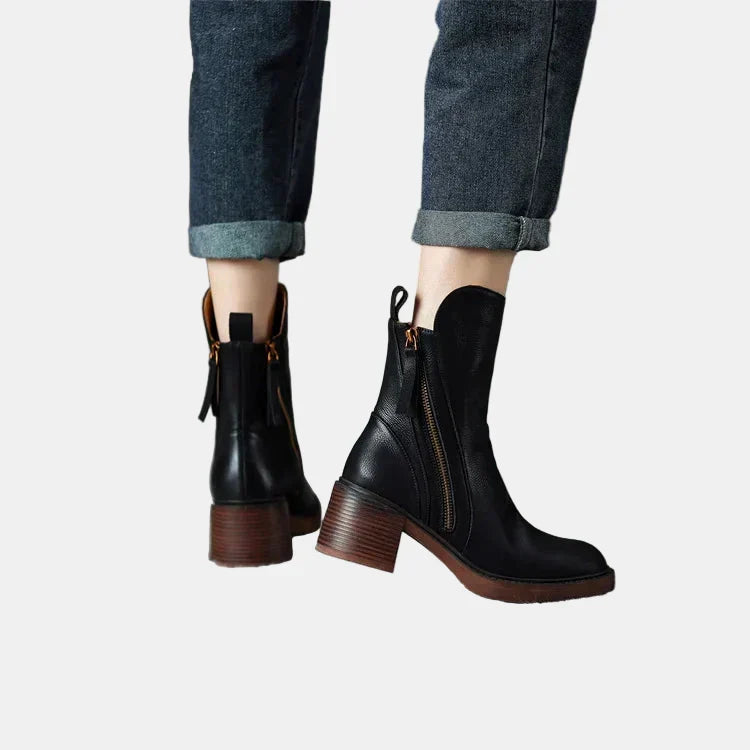 Taylor | Women's Cushioned Zip Chic Platform Boots