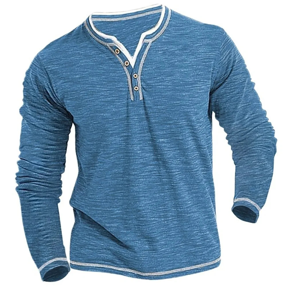 Denis | Men's Comfortable V-Neck Long Sleeve