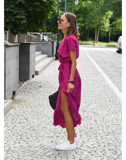 Suzanne | Women's Elegant Midi dress with V-neck
