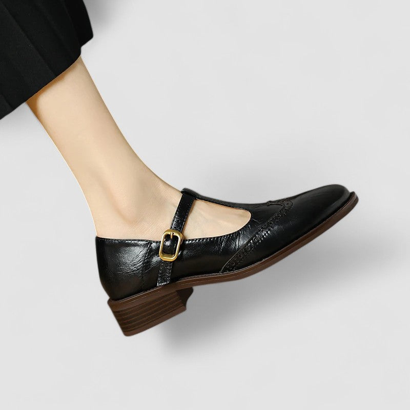 Olyssiah | Women's Cushioned Buckle Orthopedic Mary Jane Shoes