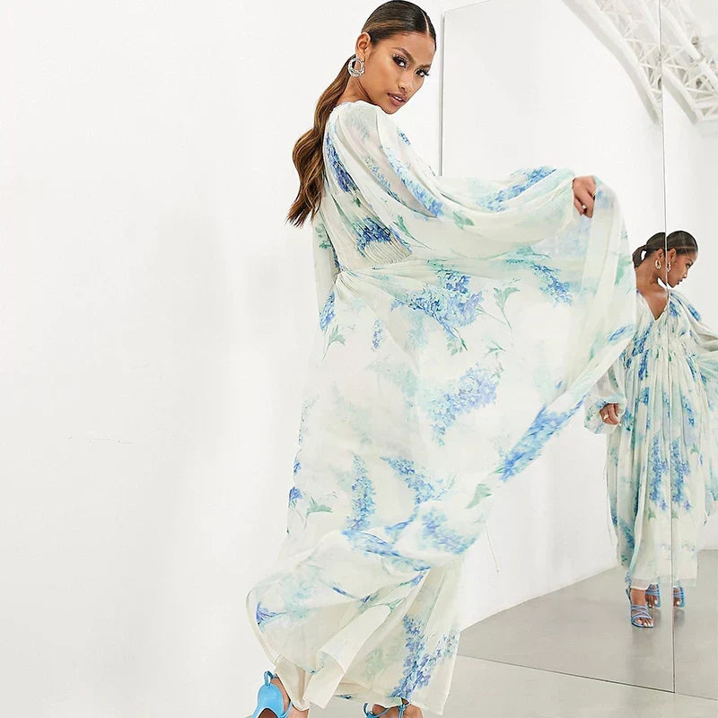Nora | Women's Blue Ocean Maxi Dress