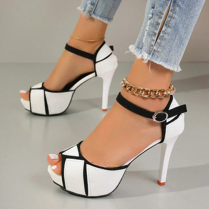 Val | Women's Cushioned Open-Toe Elegant Heels with Arch Support