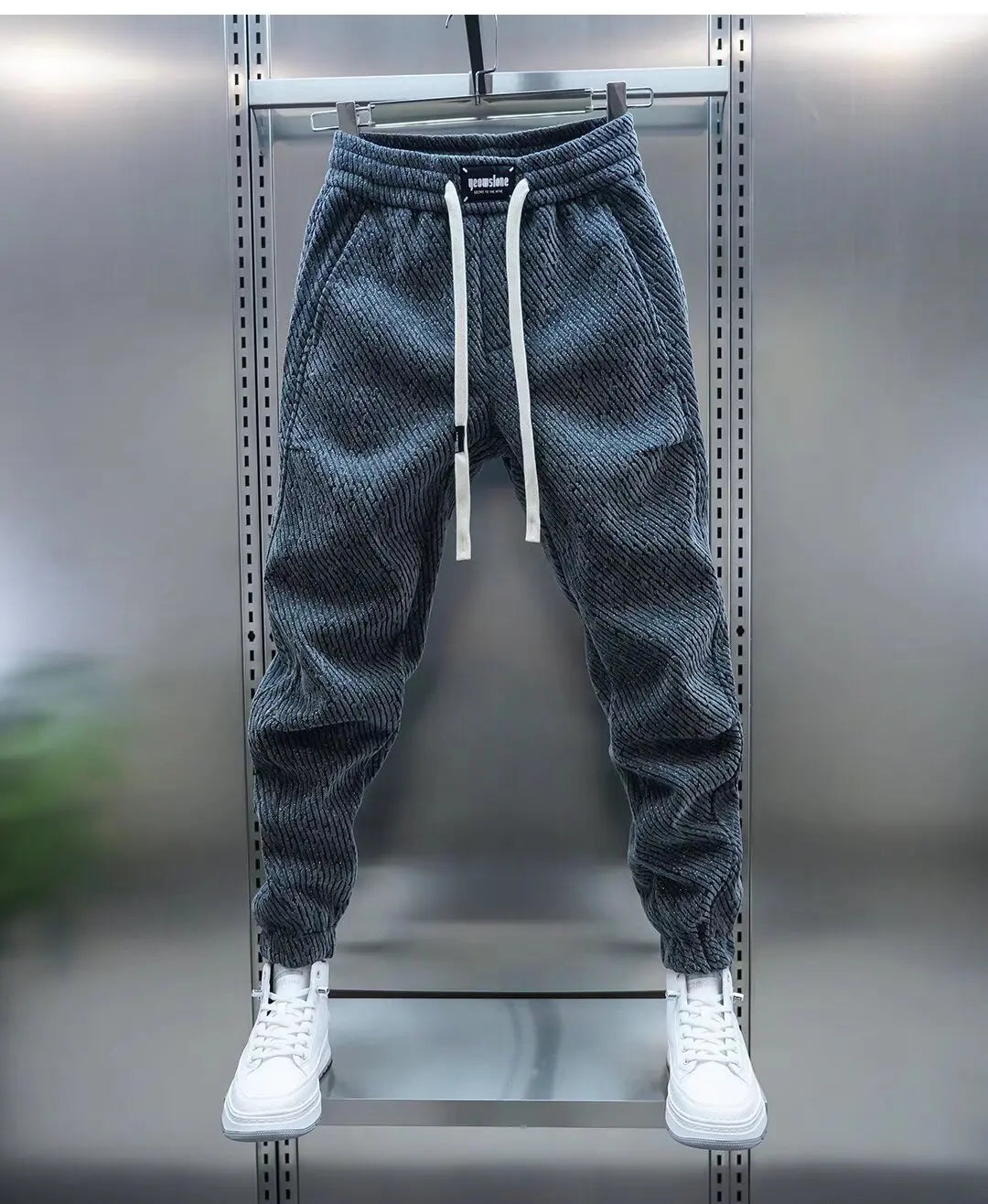 Jackson | Men's Patterned Comfort Trousers with Drawstring