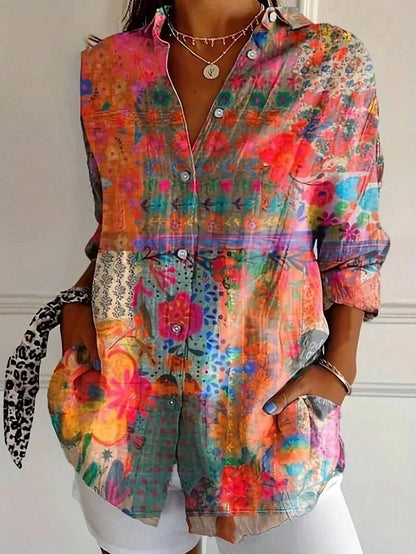 Josie | Women's Colourful Artistic Printed Blouse