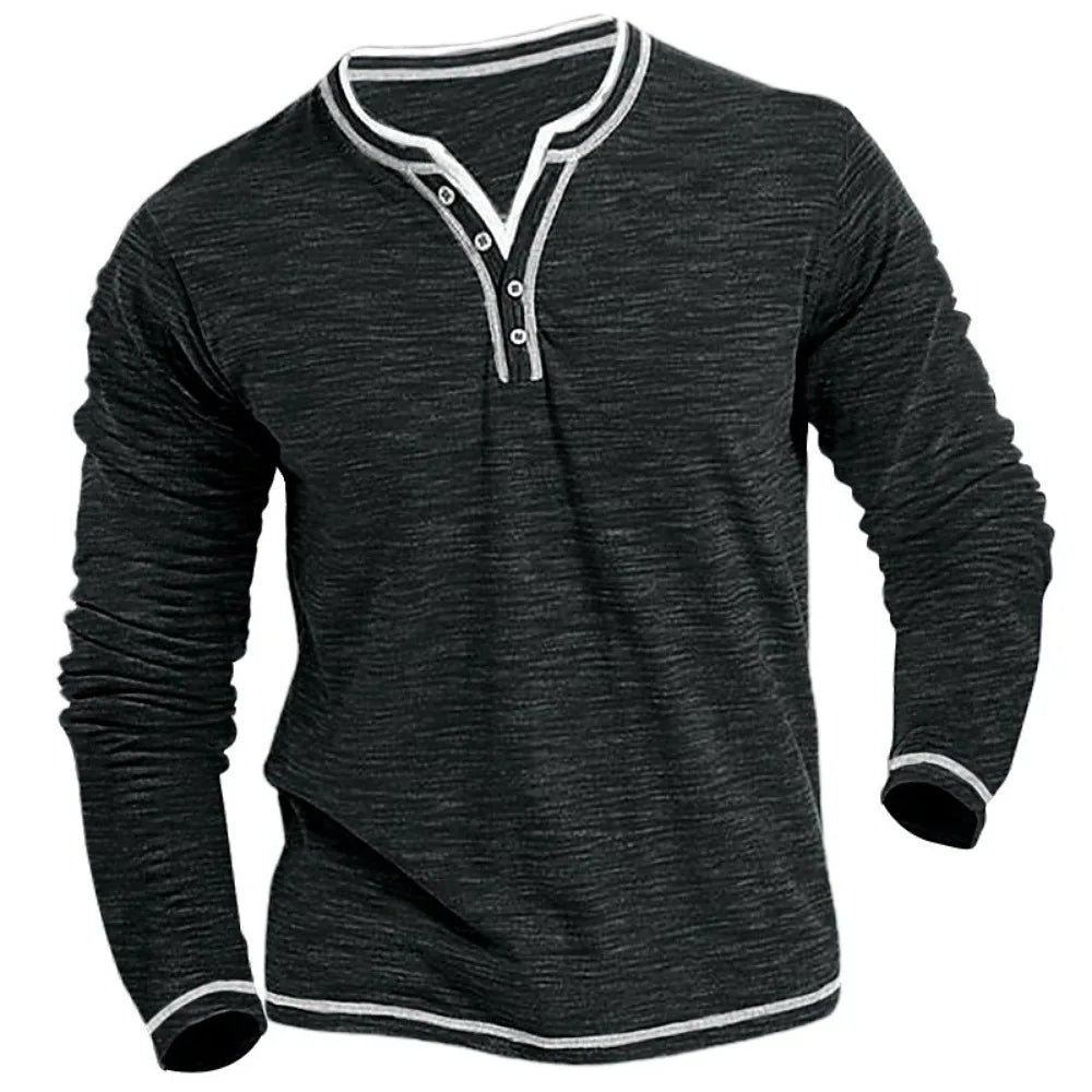 Denis | Men's Comfortable V-Neck Long Sleeve