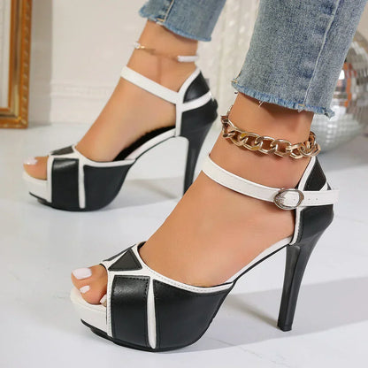 Val | Women's Cushioned Open-Toe Elegant Heels with Arch Support