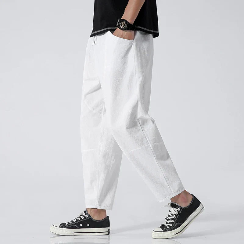 Kyoto | Women's Cropped Trousers with Drawstring