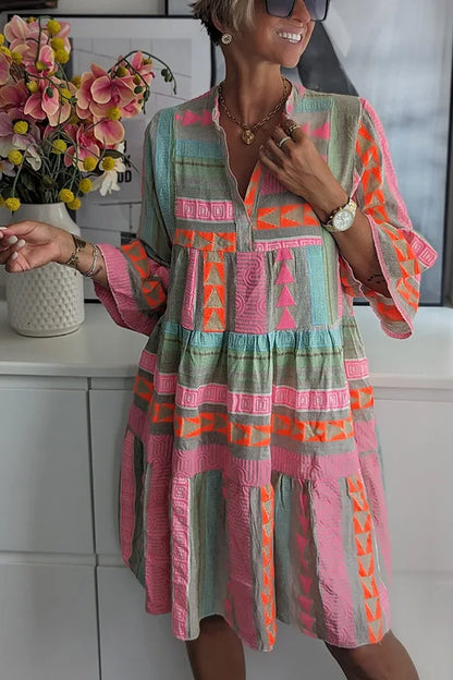 Kiki | Women's Elegant Spring Midi Dress (Almost Sold Out) with Ruffle Detail