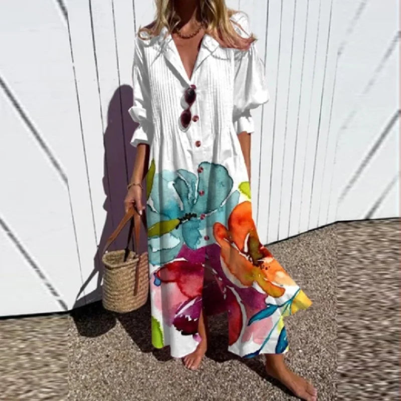 Diara | Women's Relaxed Luxe Spring Bohemian Maxi Dress