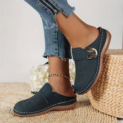 Women's Cushioned Open-Toe Caprielle Chic Shock-Absorbing Heeled Sandals