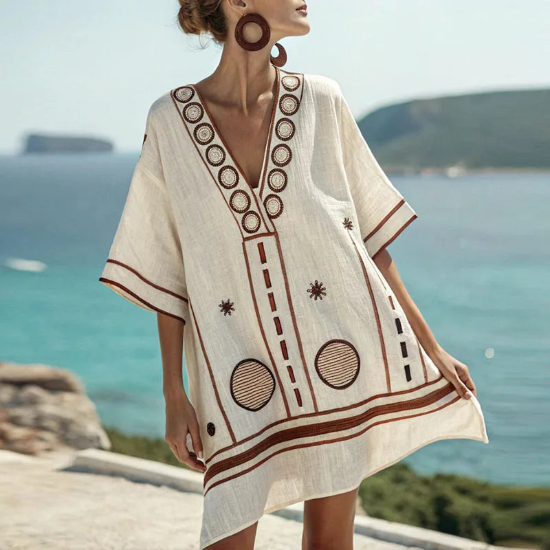 Gwen | Women's Elegant and Comfortable Beach Mini Dress for Warm Days