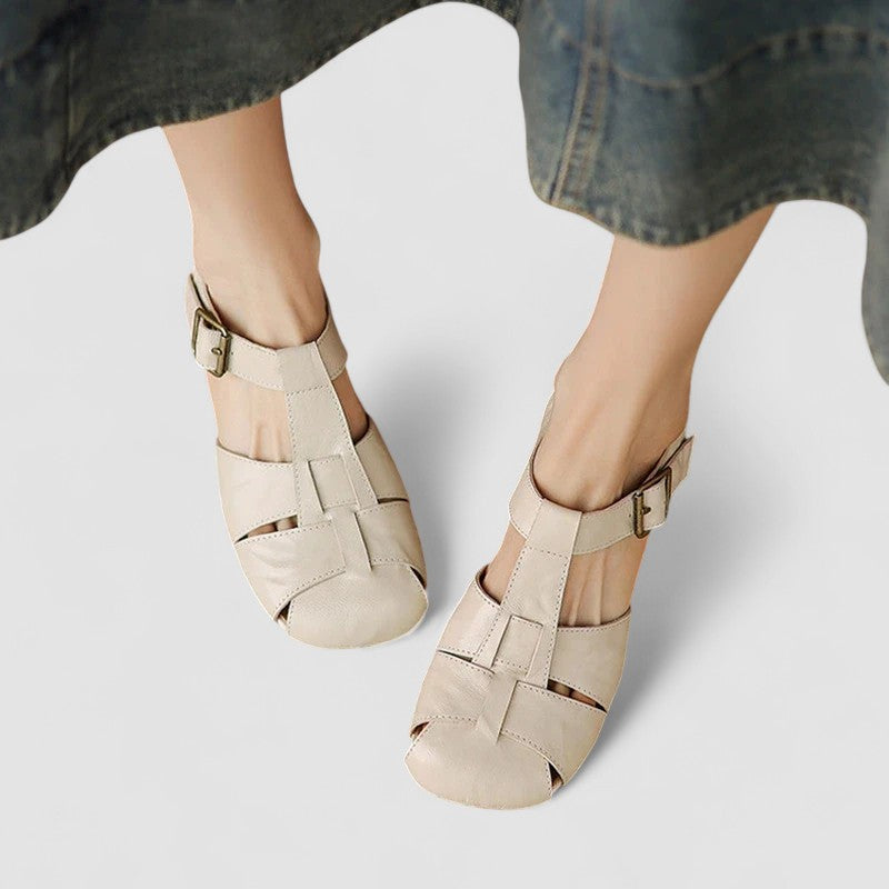 Saryanna | Women's Cushioned Buckle Orthopedic Mary Jane Shoes with Cut-Out