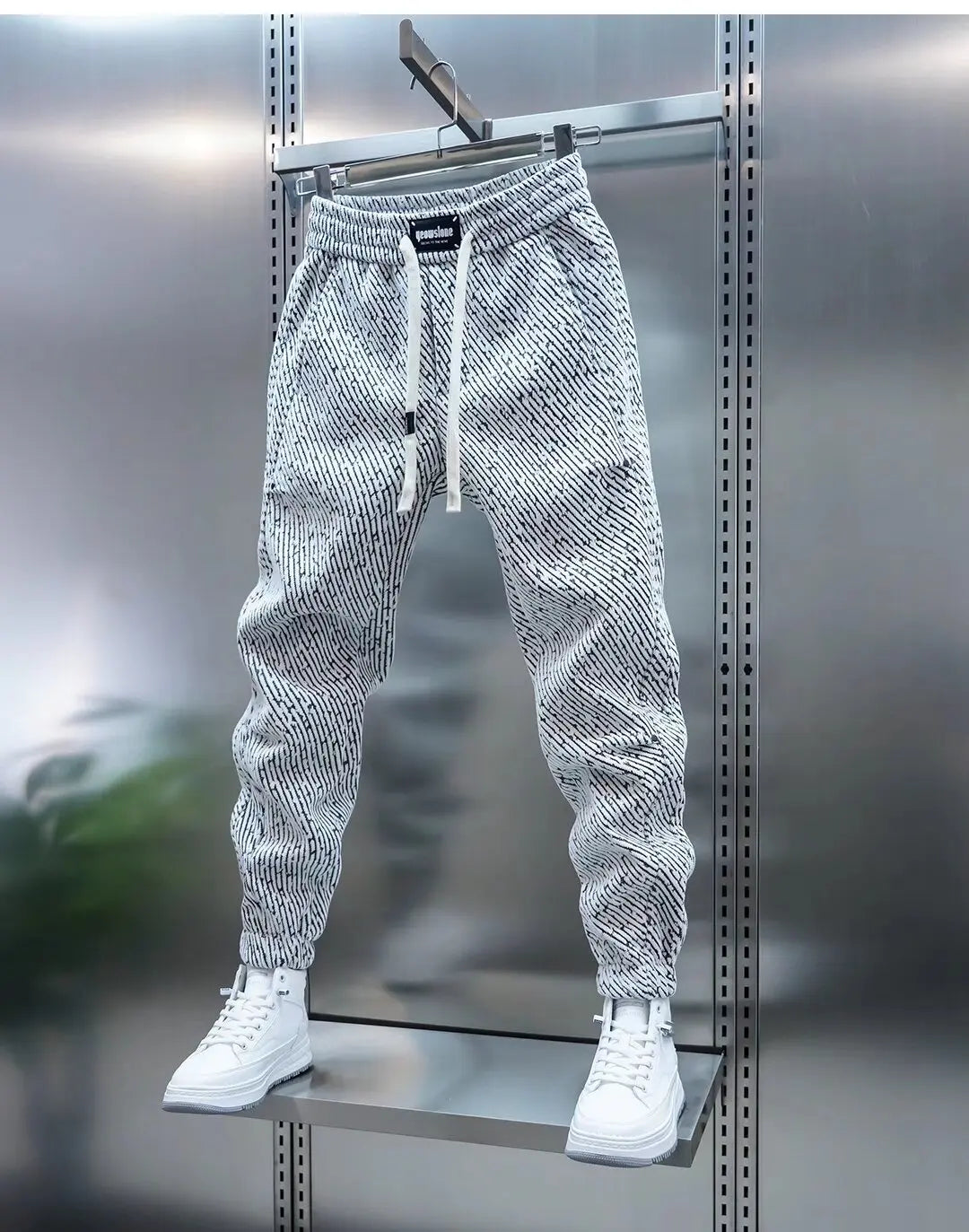 Jackson | Men's Patterned Comfort Trousers with Drawstring