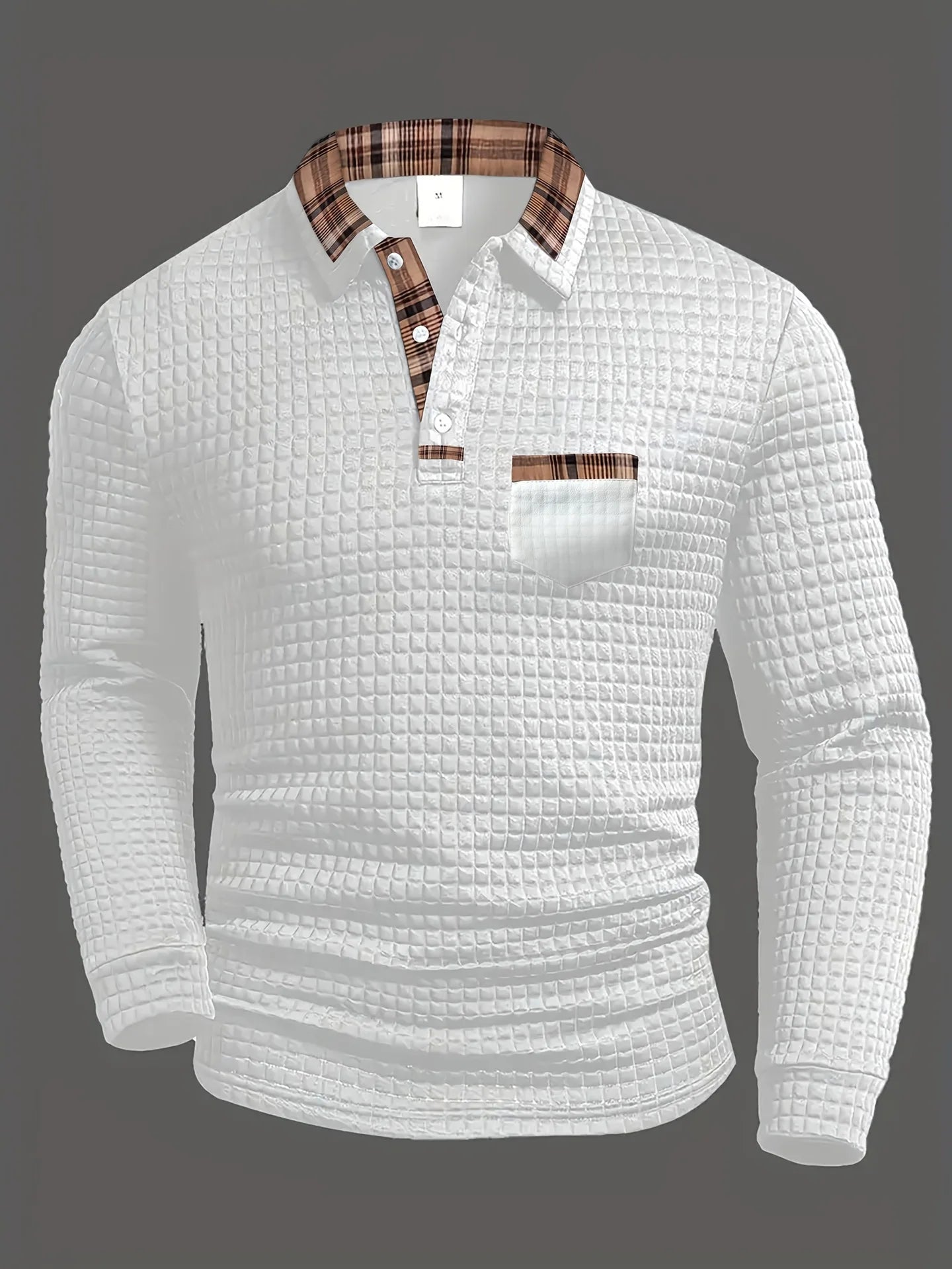 Blake | Men's Striped Polo Shirt with Long Sleeve
