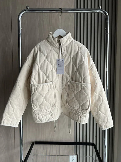 Zara | Women's Vintage Quilted Jacket with Pockets