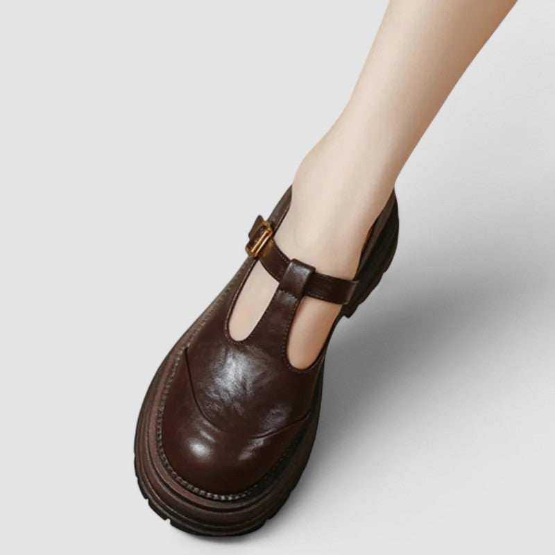 Lyxandra | Women's Cushioned Buckle Orthopedic Mary Jane Shoes with Arch Support