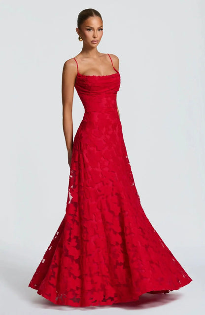 Women's Maxi Dress with Lace-Up Detail