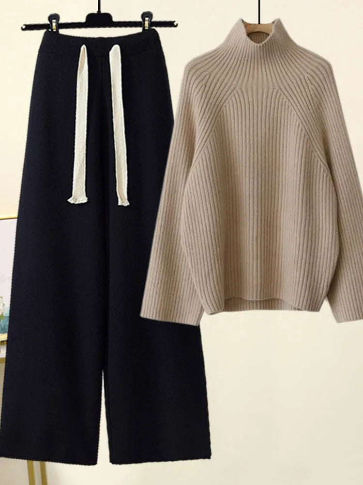 Cheryl | Women's Cozy Autumn-Winter Knitwear Set with Drawstring