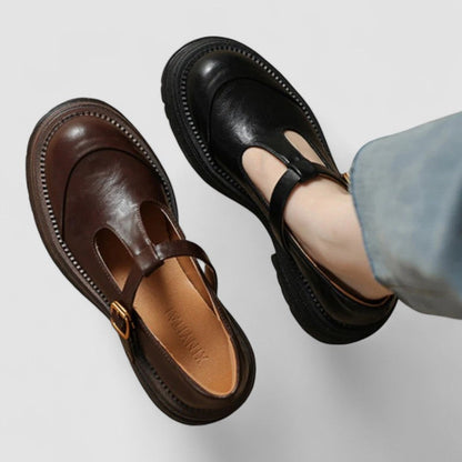 Lyxandra | Women's Cushioned Buckle Orthopedic Mary Jane Shoes with Arch Support