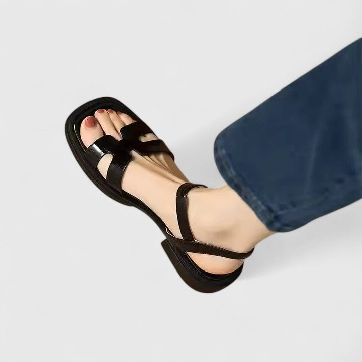 Deliane | Women's Cushioned Open-Toe Elegant Flat Sandals
