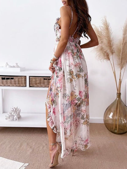 Women's Elegant Whisper Maxi Dress with Cut-Out