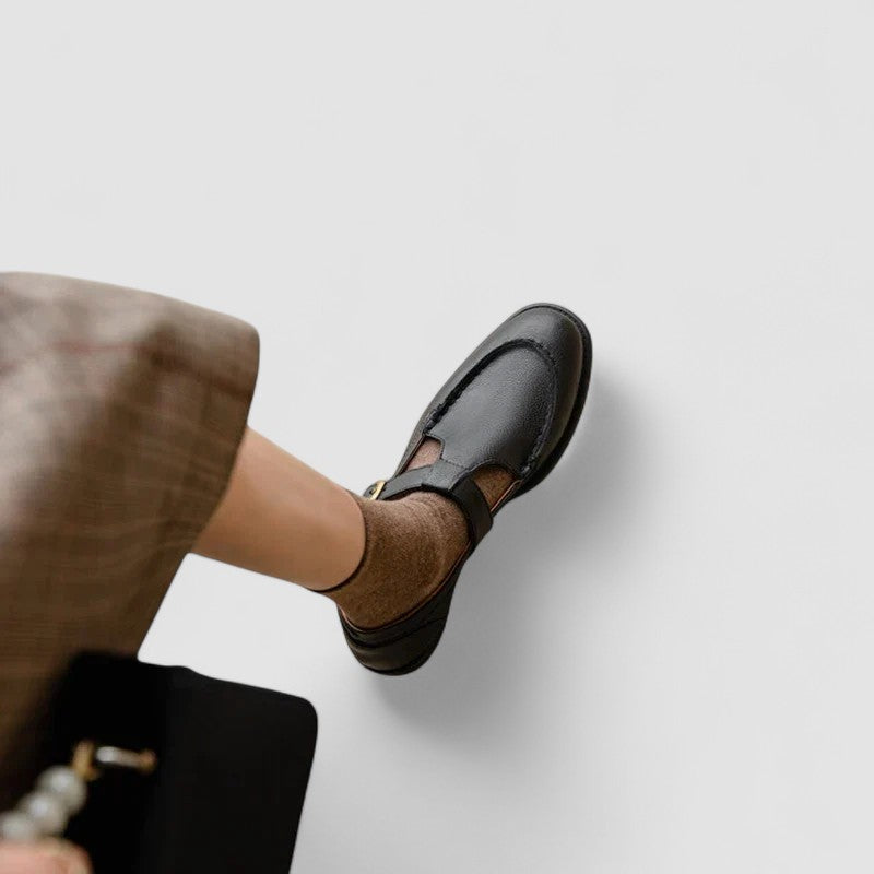 Zhelynne | Women's Cushioned Buckle Orthopedic Square-Toe Mary Jane Shoes