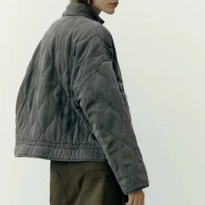 Zara | Women's Vintage Quilted Jacket with Pockets
