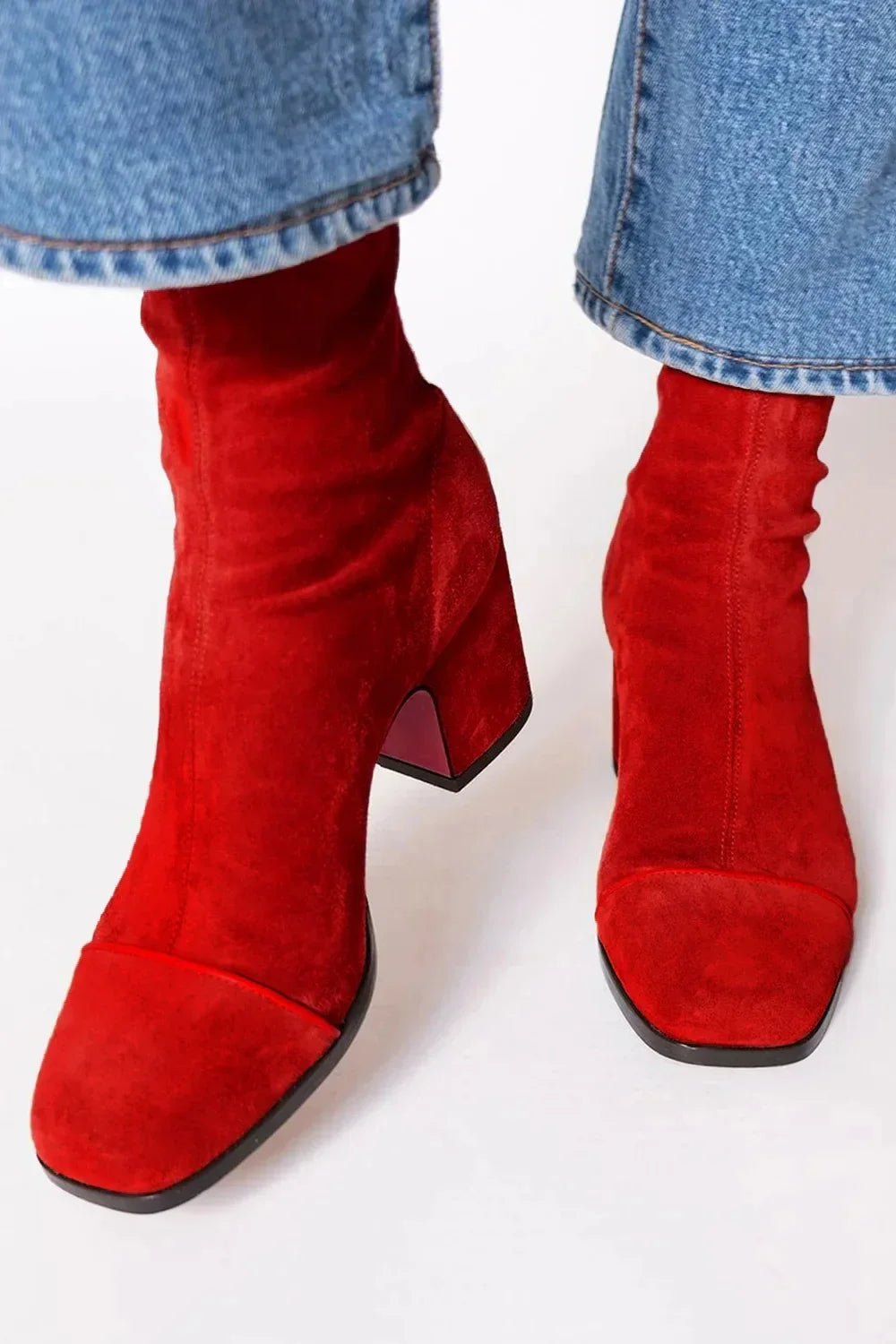 Suave | Women's Cushioned Square-Toe Stylish Comfort Ankle Boots with Arch Support