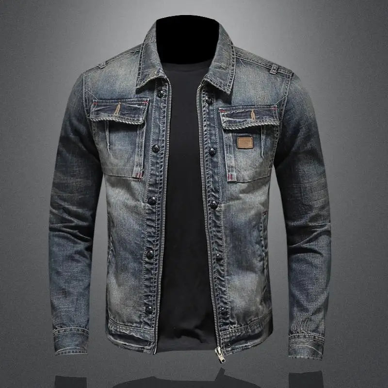 Manfred | Men's Vintage-Inspired Denim Jacket with Pockets