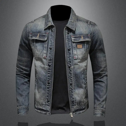 Manfred | Men's Vintage-Inspired Denim Jacket with Pockets