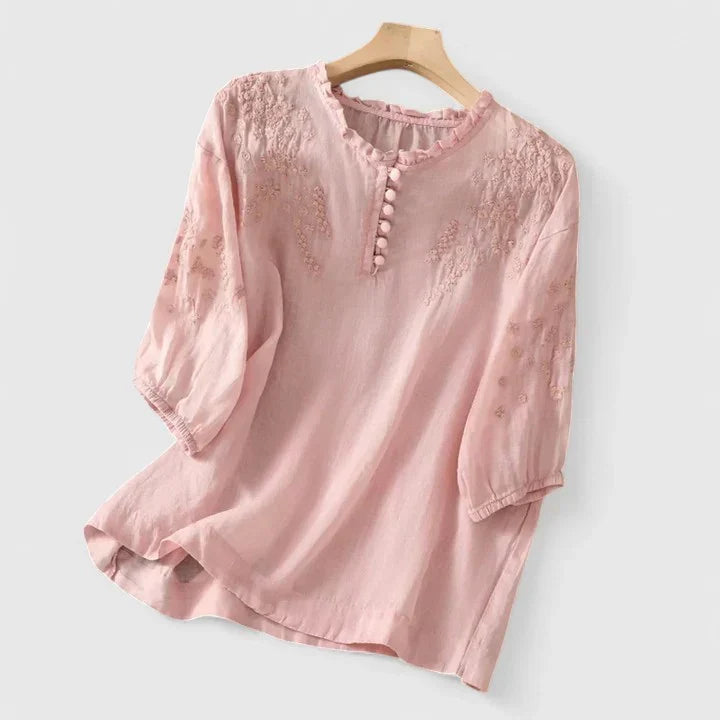 Victoria | Women's Elegant Button-Front Blouse