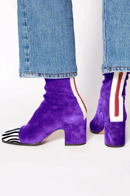 Suave | Women's Cushioned Square-Toe Stylish Comfort Ankle Boots with Arch Support