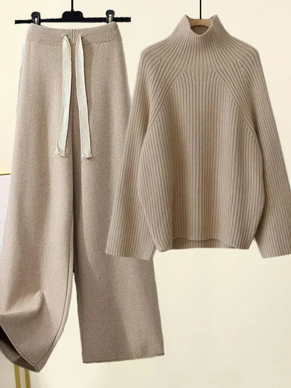 Cheryl | Women's Cozy Autumn-Winter Knitwear Set with Drawstring