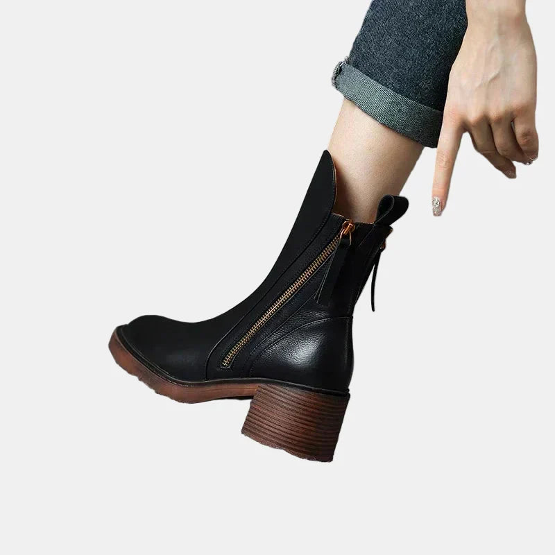 Taylor | Women's Cushioned Zip Chic Platform Boots