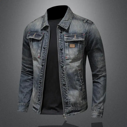 Manfred | Men's Vintage-Inspired Denim Jacket with Pockets