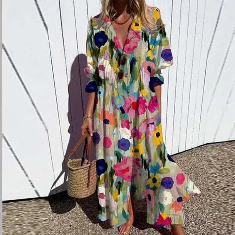Diara | Women's Relaxed Luxe Spring Bohemian Maxi Dress