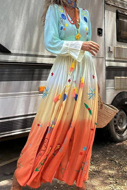 Demeter | Women's Relaxed Maxi Dress in Dusk Bloom