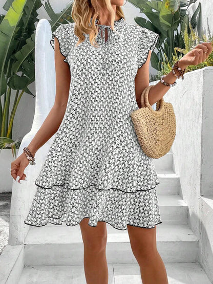 Bonnie | Women's Classic Elegant Mini Dress with Ruffle Detail