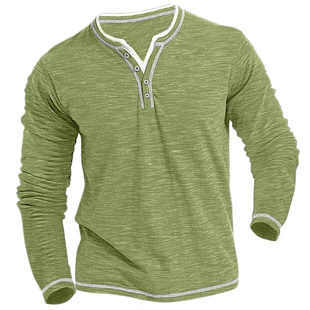Denis | Men's Comfortable V-Neck Long Sleeve