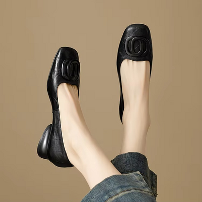 Olive | Leather Flats