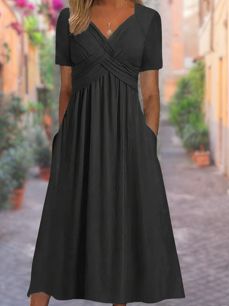 Ceola | Women's Elegant Midi Dress with Tummy Coverage