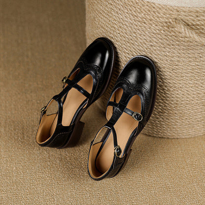 Lucienne | Leather Mary Janes