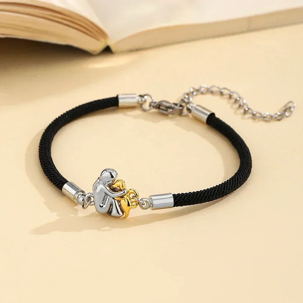 katy, Cord Bracelet Featuring Dog Icon