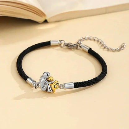 katy, Cord Bracelet Featuring Dog Icon